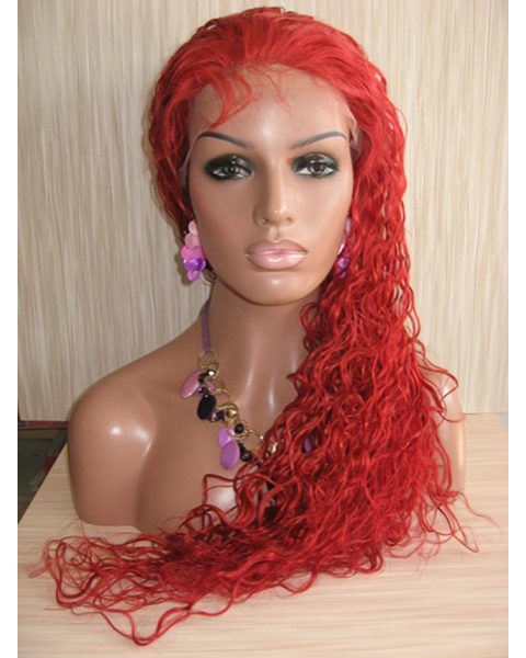 22 Inches Long Curly Lace Front Synthetic Wigs