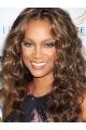 Tyra Banks Trendy and Fun Long Curly Full Lace Human Hair Wig 20 Inches