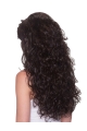 New Brown Curly Long Human Hair Wigs & Half Wigs