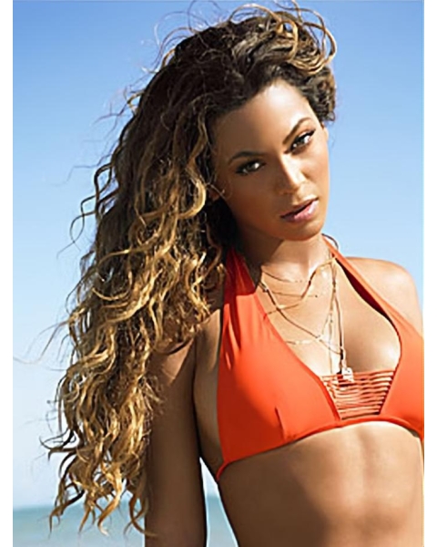 Ombre/2 tone Curly 18" Without Bangs Beyonce Wigs