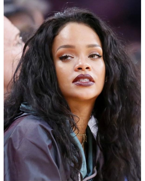 Black Curly 16" Without Bangs Rihanna Hair