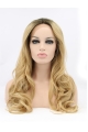 17" Curly Blonde Layered Synthetic Lace Front Long Wigs