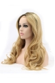 17" Curly Blonde Layered Synthetic Lace Front Long Wigs