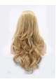 17" Curly Blonde Layered Synthetic Lace Front Long Wigs