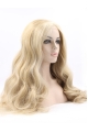 19" Curly Ombre/2 Tone Without Bangs Synthetic Lace Front Long Wigs