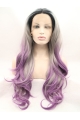 Layered Ombre/2 Tone 28" Curly Long Lace Front Synthetic Wigs