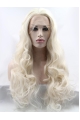 Synthetic Ombre/2 Tone 28" Curly Lace Front Without Bangs Long Wigs