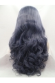 Synthetic Lace Front 28" Curly Ombre/2 Tone Without Bangs Long Wigs