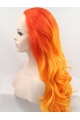 Synthetic Lace Front  Curly Ombre/2 Tone Without Bangs Long Women Wigs