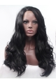  Good Black  Curly Without Bangs Lace Front Synthetic Long  Women Wigs