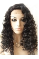   Curly Without Bangs Black Shoulder Length Lace Front Synthetic Women Wigs