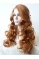 Without Bangs Curly Blonde Long Lace Front Synthetic Women Wigs