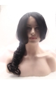 Curly Synthetic Black Without Bangs Long Lace Front Women Wigs