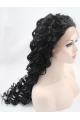 Without Bangs Black  Curly Long Lace Front Synthetic Women Wigs