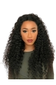 Black Curly Without Bangs Remy Human Hair 360 Lace Women Wigs