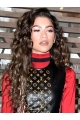 Lace Front Curly Long Without Bangs Synthetic Women Zendaya Wigs