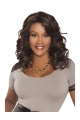 Trendy Brown Curly Capless Long Human Hair  Women Wigs & Half Wigs