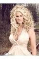 Convenient Blonde Curly Capless Long Kim Zolciak Synthetic Women Wigs