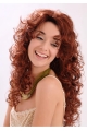 Gentle Auburn Curly Capless Long Synthetic Women Wigs