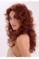 Gentle Auburn Curly Capless Long Synthetic Women Wigs