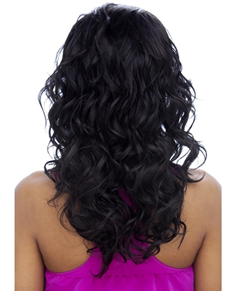 Perfect Black Curly Remy Human Hair Long Women Wigs