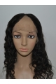 Top Black Curly Lace Front Long Human Hair U Part Women Wigs