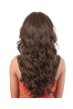 Ideal Brown Curly Capless Long Synthetic African American Women Wigs