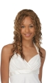 Gentle Auburn Curly Long Human Hair Lace Front Women Wigs