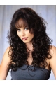 Comfortable Brown Curly Capless Long Human Hair Wigs & Half Women Wigs