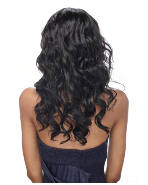 Radiant Black Curly Capless Long Human Hair Wigs & Half Women Wigs