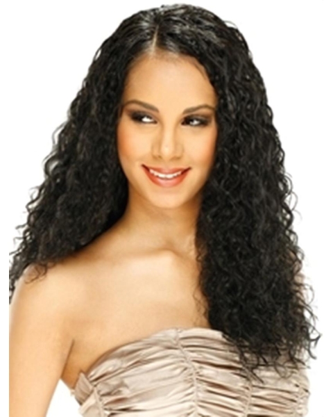 High Quality Black Curly Full Lace Long Synthetic Women Wigs