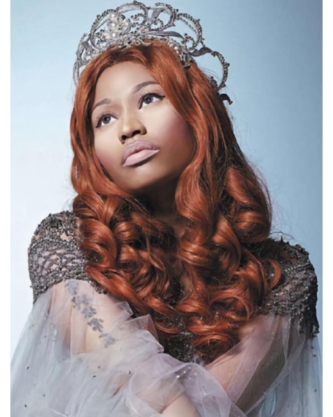 Great Auburn Curly Capless Long Nicki Minaj Synthetic Women Wigs