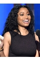 Sassy Black Capless Curly Long Nicki Minaj Human Hair Women Wigs