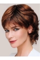 8" Curly Lace Front Monofilament Short Synthetic Layered Wigs For Older Ladies