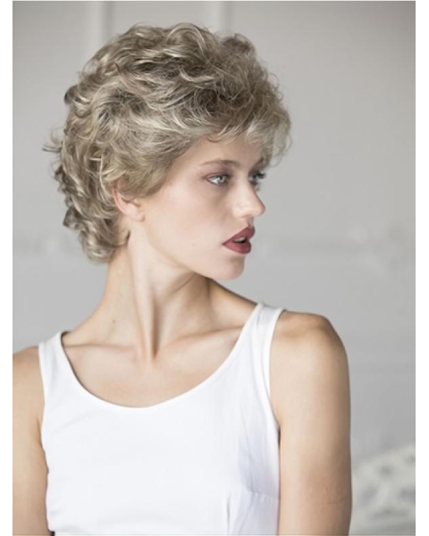 Cheap Curly Blonde Short Classic Synthetic Wigs For Sale