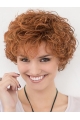 Copper Layered 10" Curly Lace Front Copper Short Synthetic Wigs