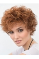 Copper Layered 10" Curly Lace Front Copper Short Synthetic Wigs