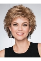 Best Short Blonde Classic Curly Cheap Synthetic Wigs