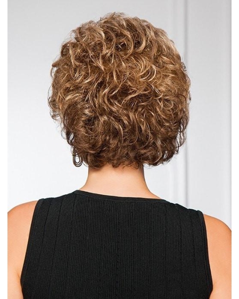 Best Short Blonde Classic Curly Cheap Synthetic Wigs