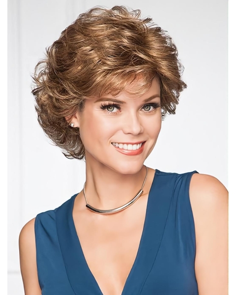 Curly Short 8" Capless Layered Best Synthetic Wigs Online