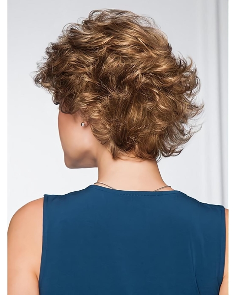 Curly Short 8" Capless Layered Best Synthetic Wigs Online