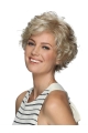 Layered Synthetic Hair Short Wavy 8 Inches Lace Front Wigs for Older Women