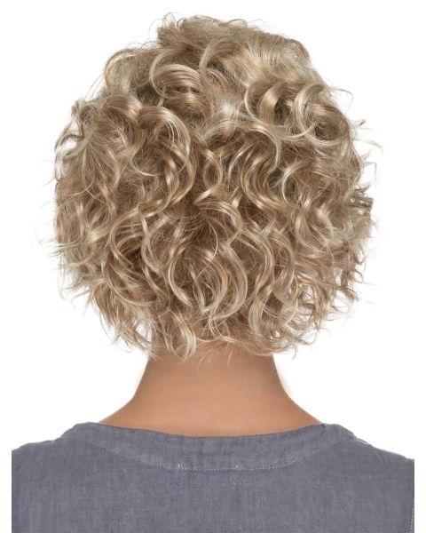 Hot Sale Short Curly 8" Blonde Classic Lace Wig For Women