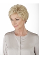 Trendy Short Curly 4" Blonde Synthetic Lace Front Wigs For Older Women