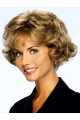 Comfortable Blonde Curly Short Classic Lace Front Wigs For Older Women