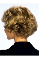 Comfortable Blonde Curly Short Classic Lace Front Wigs For Older Women