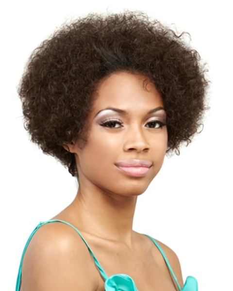 Wholesale Lace Front Curly Indian Remy Hair Short Wigs For Black Women