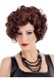 New Designed Auburn Curly Short Classic Synthetic Capless Wigs For Women