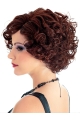 New Designed Auburn Curly Short Classic Synthetic Capless Wigs For Women