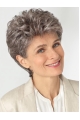 Perfect 100% Hand-tied White Short Curly Grey New Design Synthetic Wigs For Old Women